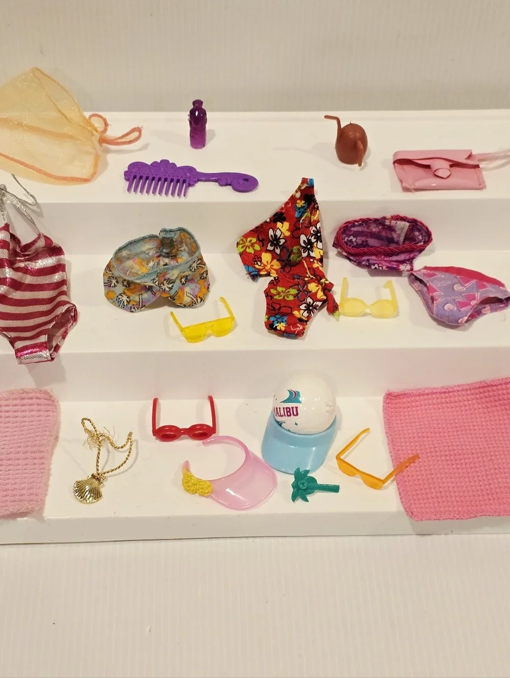 Vintage Barbie Doll Swimsuit and Beach Accessories Set